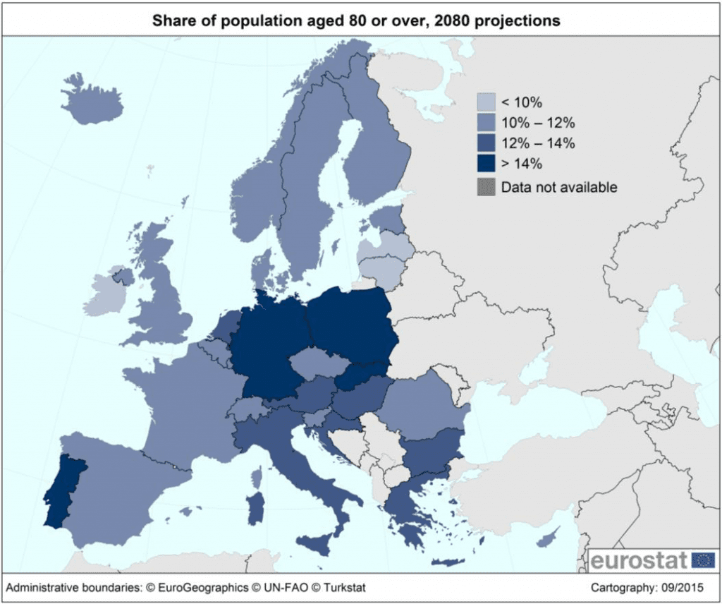 Population âgée en europe