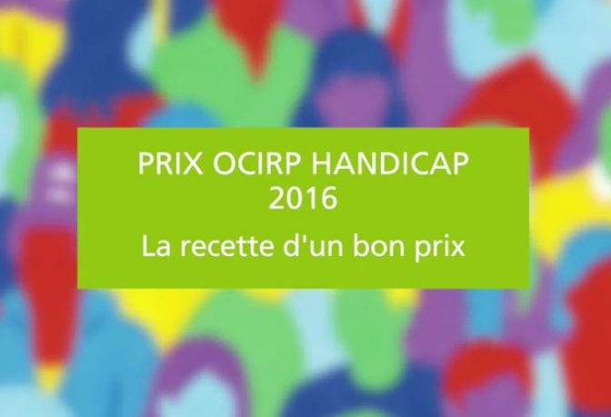 Prix OCIRP Handicap et autonomie 2016