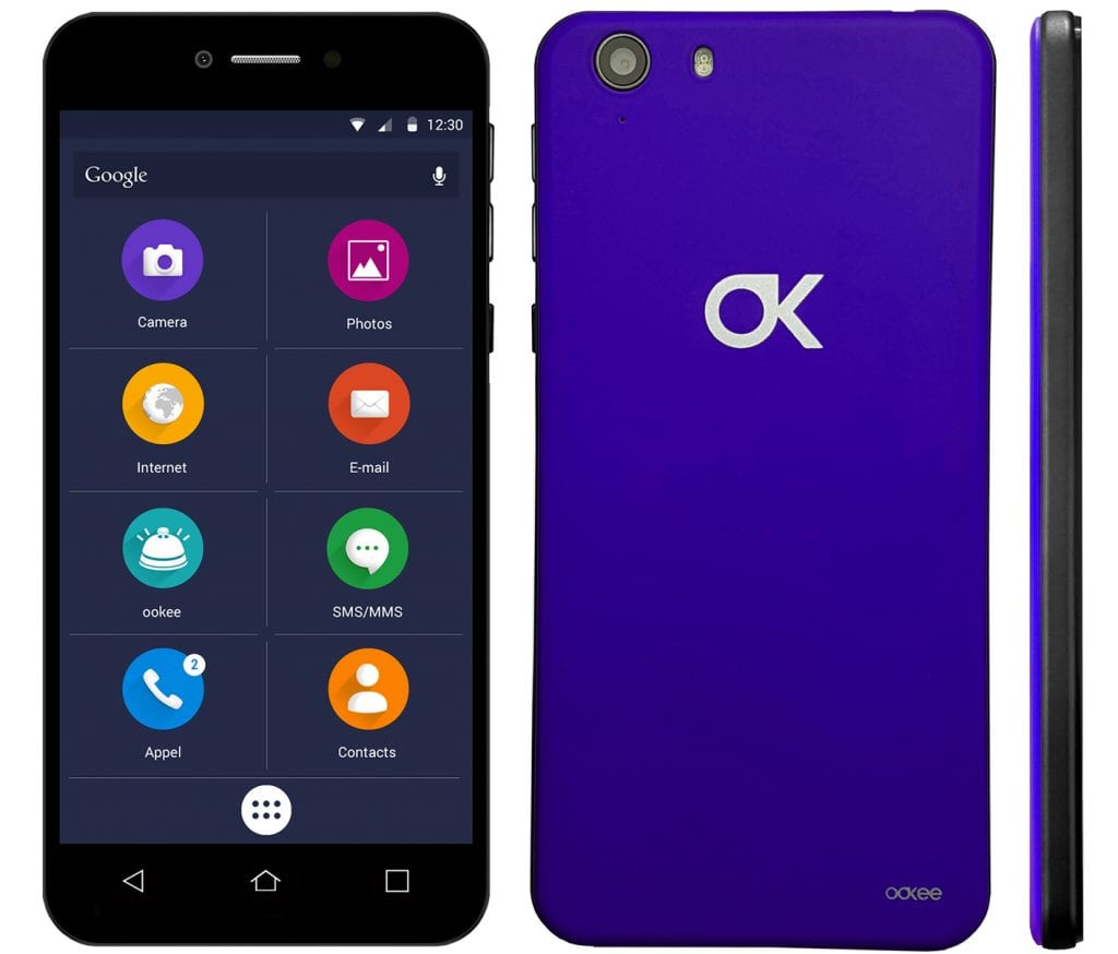 Smartphone pour seniors OOKEE assistance à distance