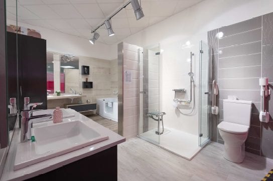 Point de vente VM L’expert carrelage & ambiances - Guérande Trois ambiances dans l’Espace ERGON’HOME