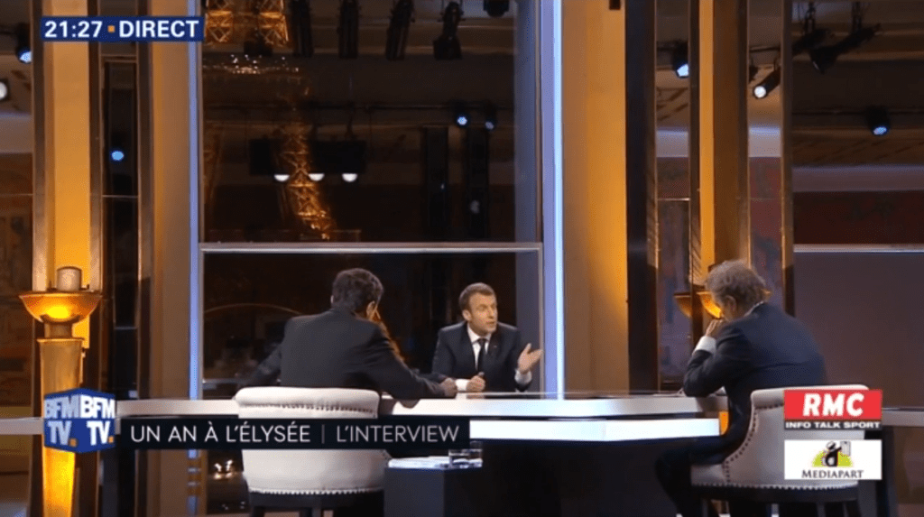 Interview Macron Plenel Bourdin