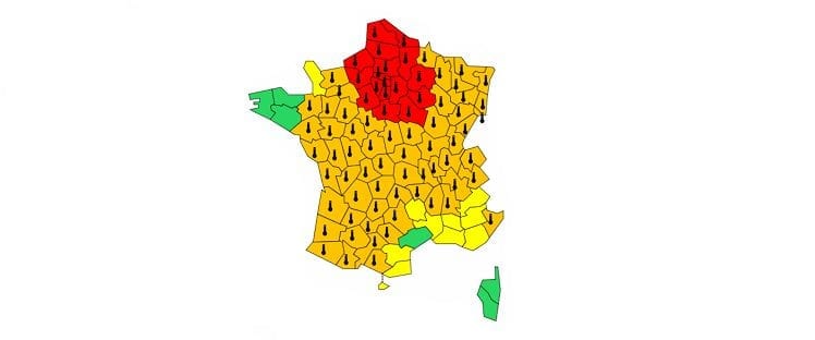 Carte Météo France vigilance