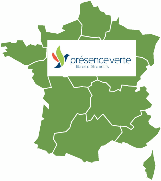 Carte france presence verte