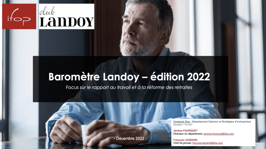 Etude IFOP et Club Landoy le rapport au travail et la réforme des retraites