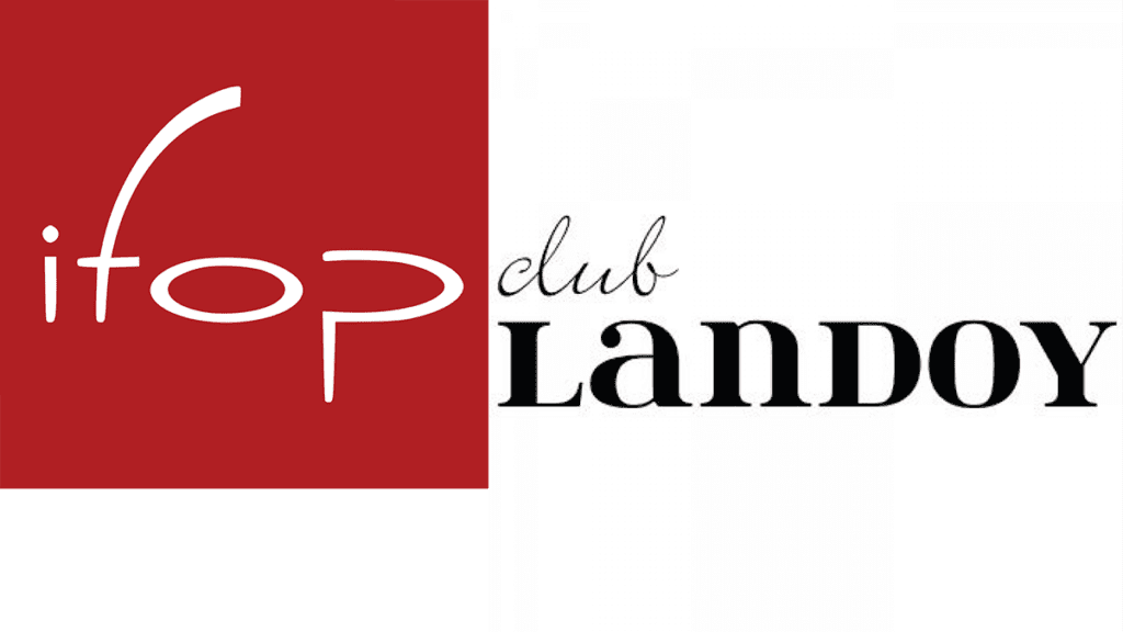logos IFOP et Club Landoy étude "Le Rapport au travail et le réforme des retraites"