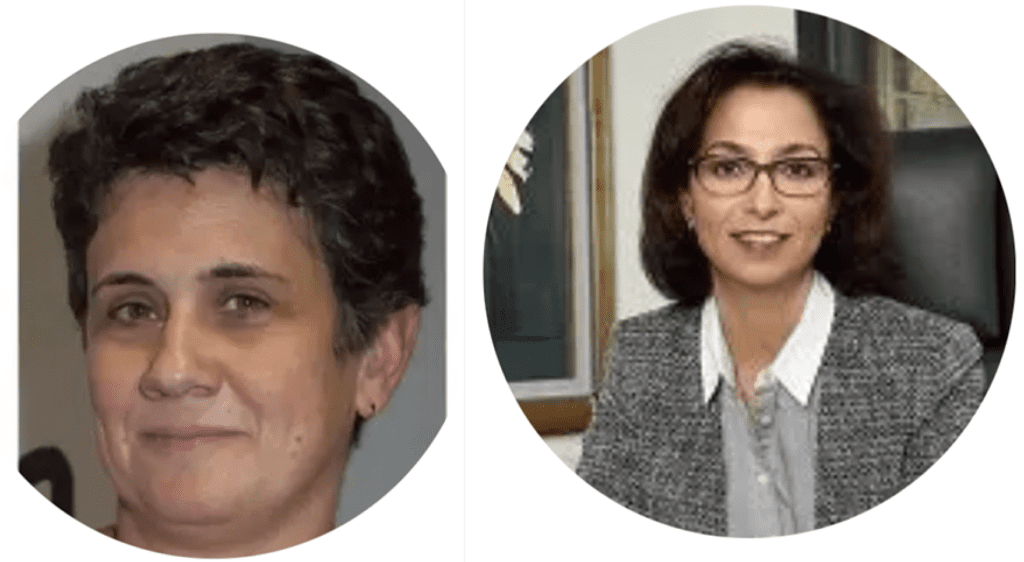 Zaynab Riet, déléguée générale de la Fédération hospitalière de France et Christine Tabuenca, directrice générale de la Fondation Médéric Alzheimer