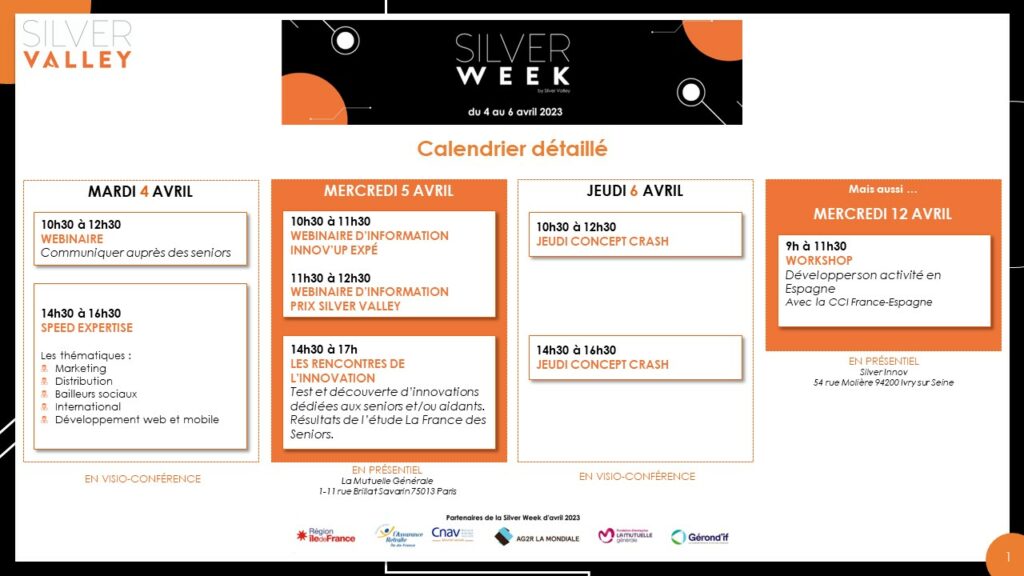 Programme Silver Week 2023 de Silver Valley