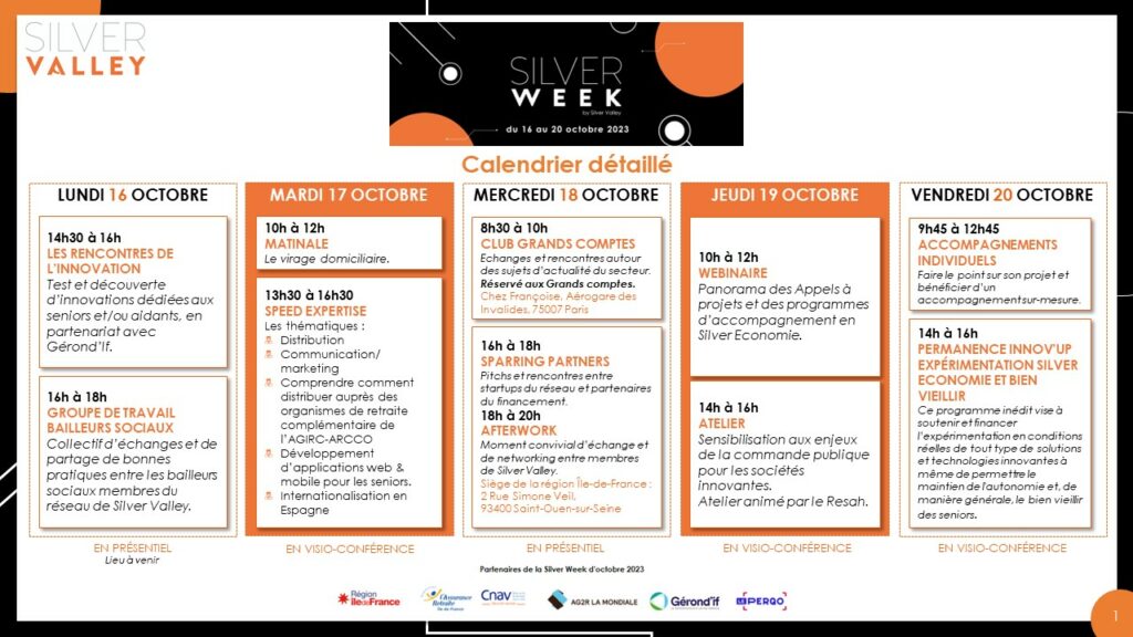 détail du programme Silver Week