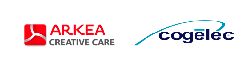 Logo Arkea Creative Care et Cogelec -partenariat 