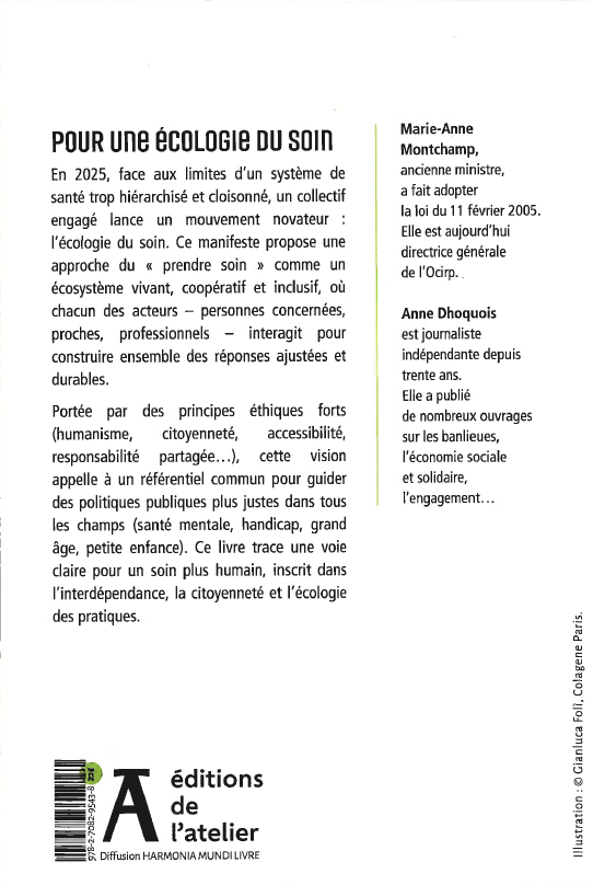 « Pour une écologie du soin », dirigé par Marie-Anne Montchamp et coordonné par Anne Dhoquois