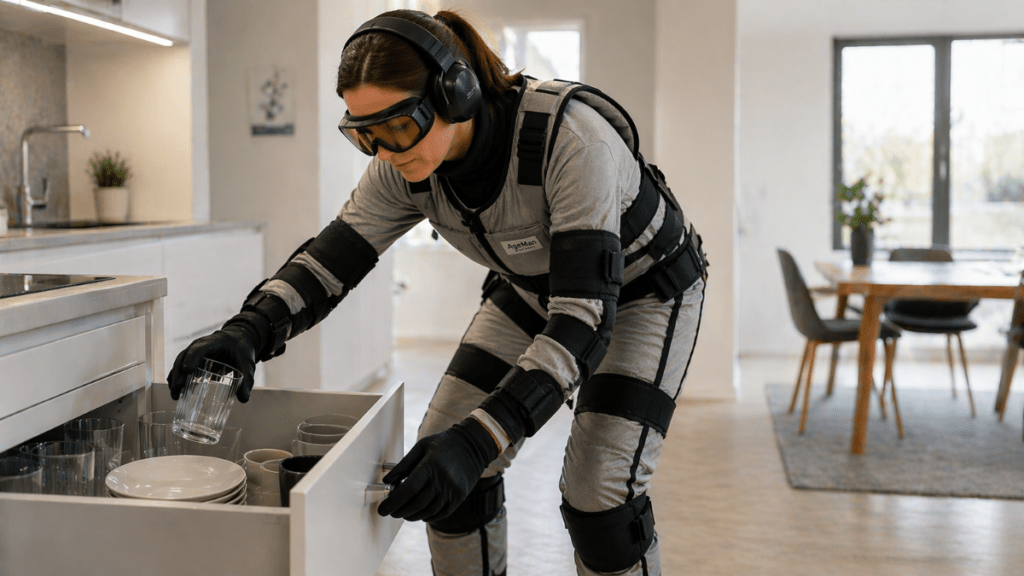 simulateur de vieillissement exosquelette