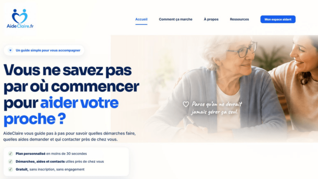 AideClaire - plateforme -aide aux aidants - perte d'autonomie